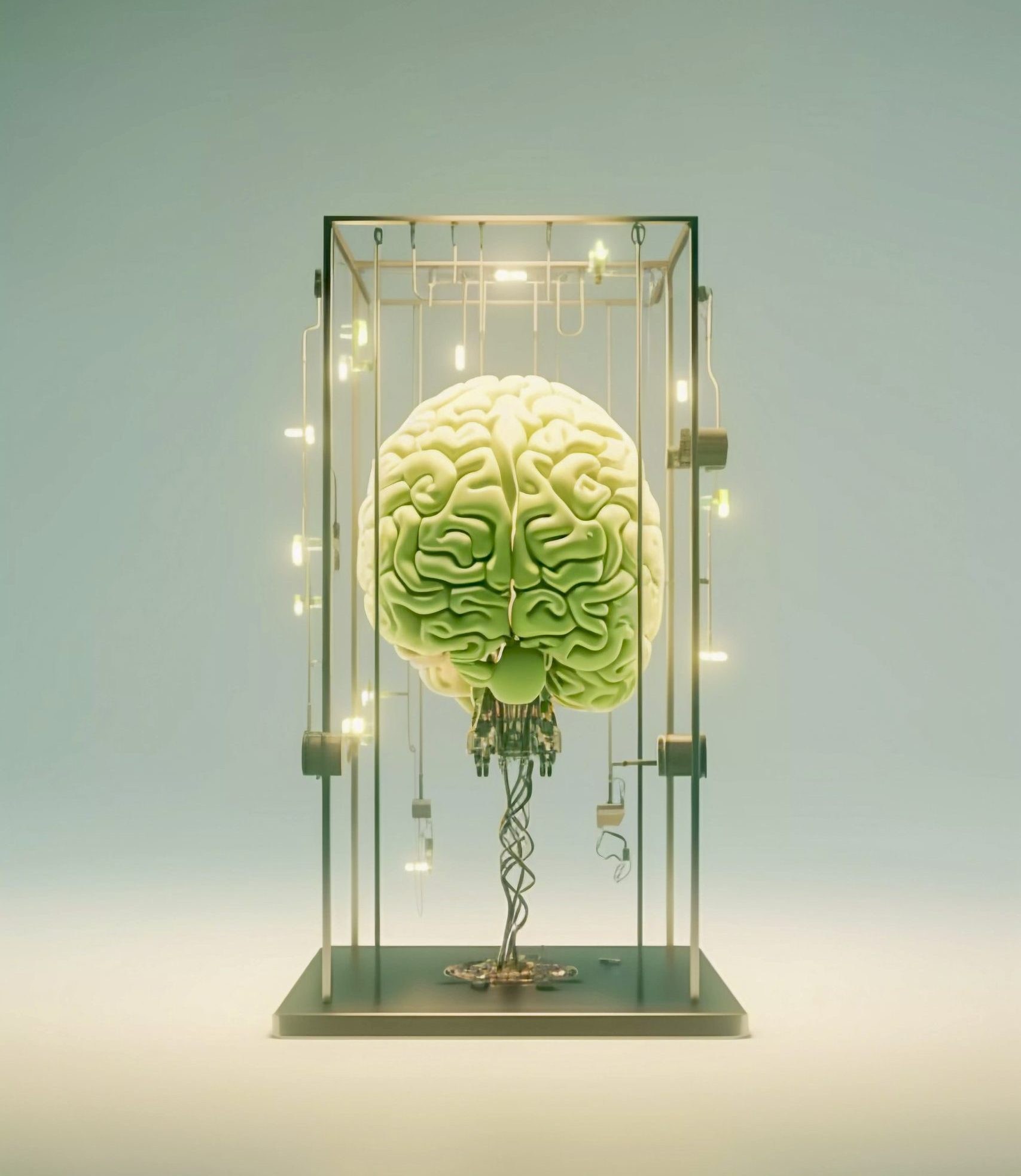 Brain with highlighted areas showing neural growth from ART therapy with Calgary psychologist