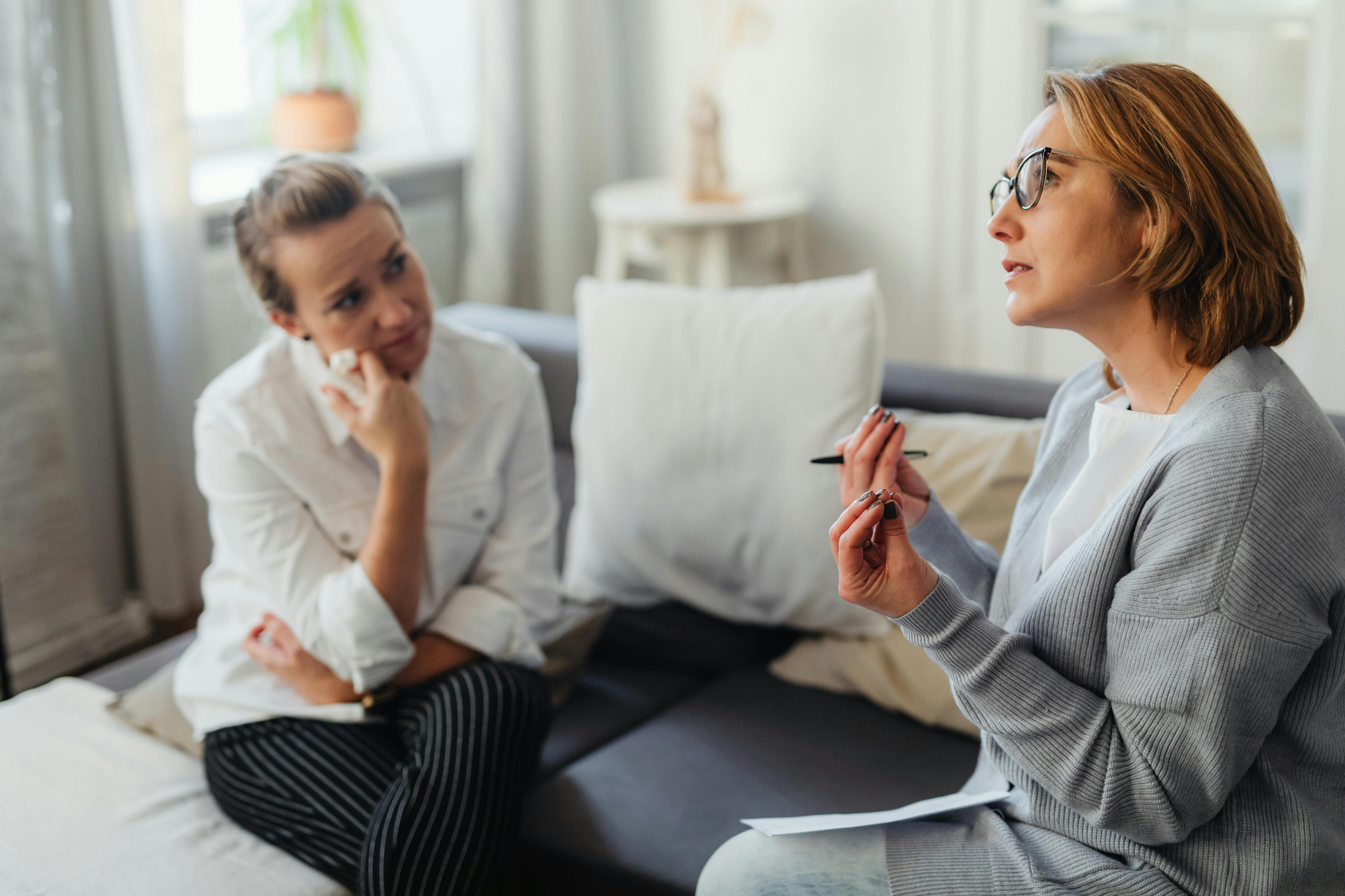 Counsellor providing supportive talk therapy in Calgary